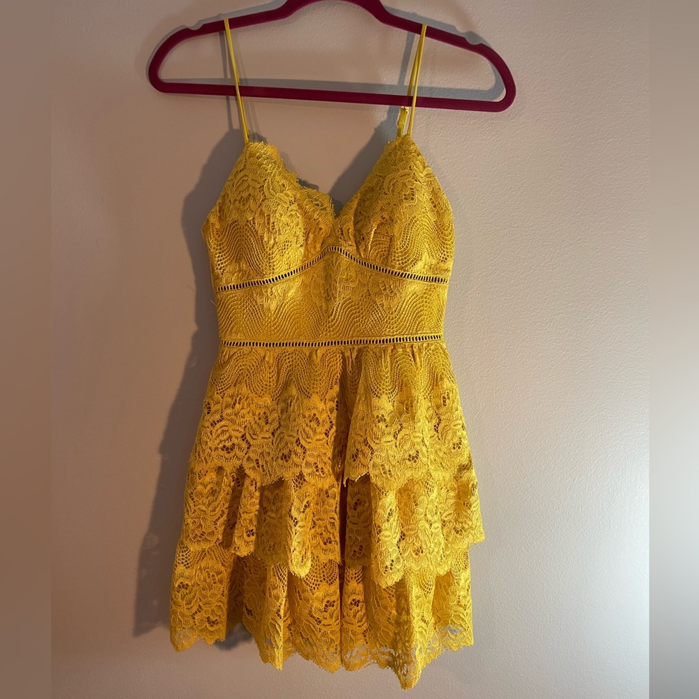 Teeze Me Lace Tiered Dress